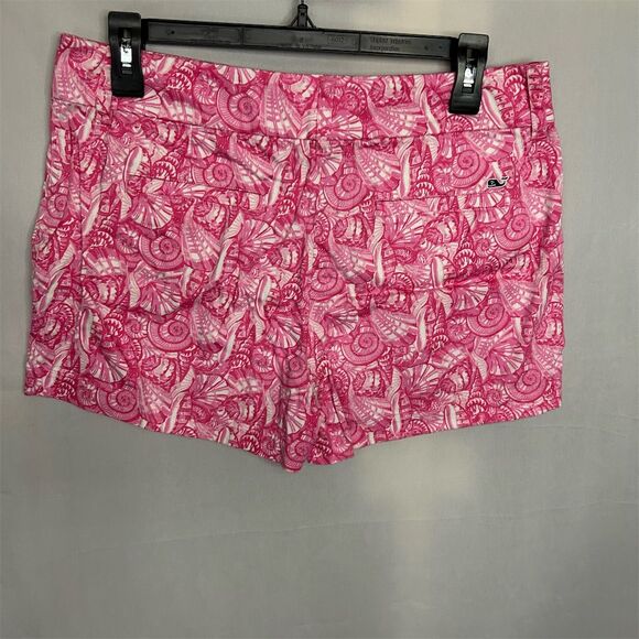 Vineyard Vines Women's Pink Seashell Print Chino Shorts Size 6 - Picture 3 of 8